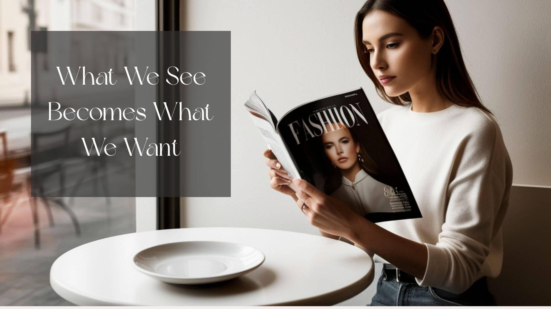 An image of a blog banner for a blog about how what we see becomes what we want by Melissa Rath