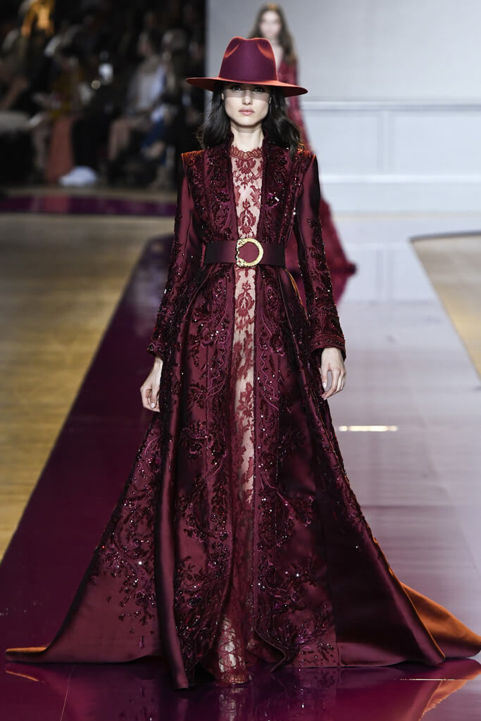 A picture of a catwalk model at the Zuhair Murad Haute Couture Autumn Winter 2016 show.