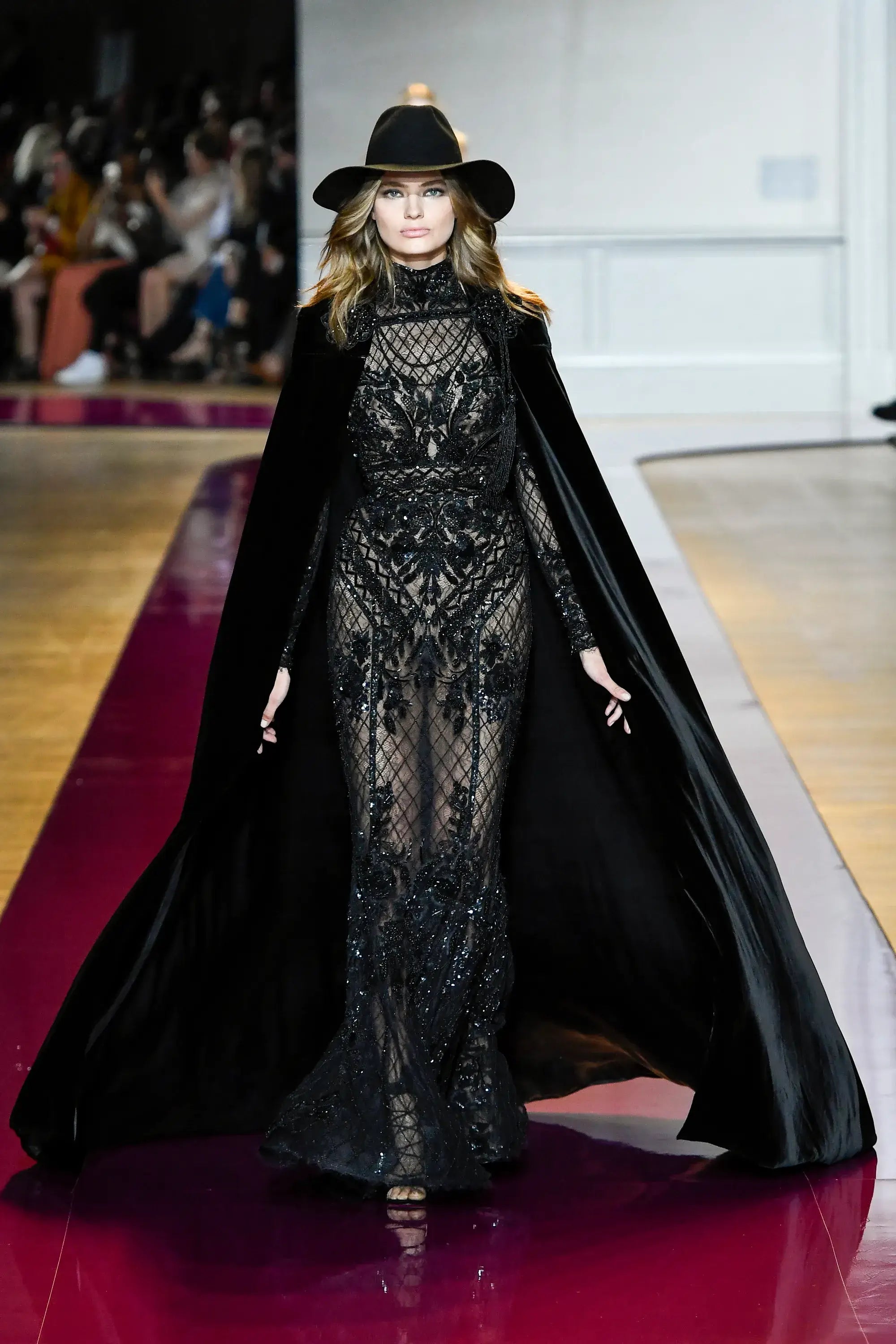 A picture of a catwalk model at the Zuhair Murad Haute Couture Autumn Winter 2016 show.